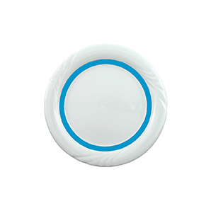 Teller flach 20 cm - Form: Ambiente Plus - Dekor, 79878 Hellblau - aus Porzellan. Hersteller:, Eschenbach. "Made in Germany".