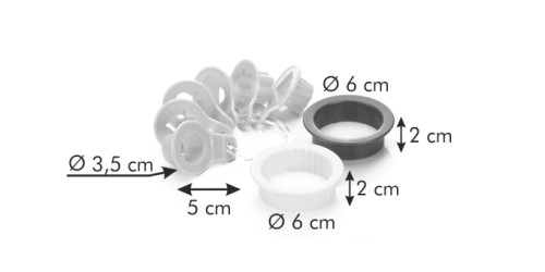 Traditionelle Ausstecher für Linzer Plätzchen DELÍCIA, 8 St.