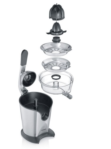 Severin Citruspresse mit Fruchfleisch-Regulator, ca. 160 W, 2 verschieden große Presskegel,, mit Doppelsieb und