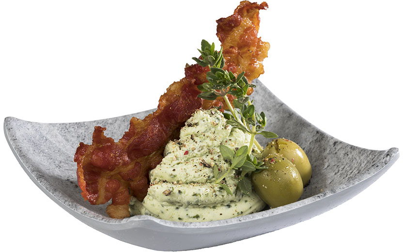 Schale -ELEMENT- 10,5 x 10,5 cm, H: 3 cm Melamin Farbe: Betonoptik 0,04 Liter spülmaschinengeeignet stapelbar nicht