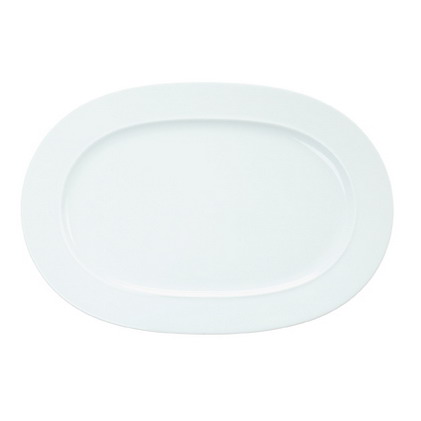 Platte ALICE, oval, Länge: 36 cm, uni weiß, Henneberg