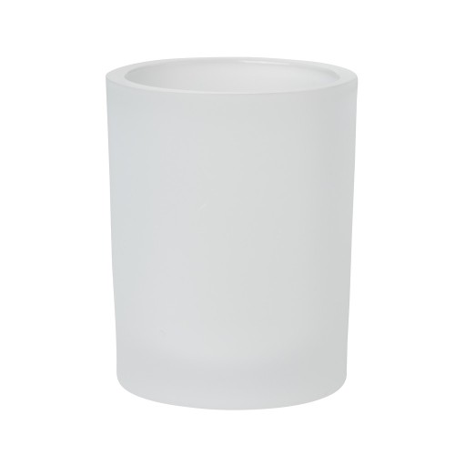 DUNI Kerzenhalter Flexible 100 x 80 mm, Weiß, gefrostet