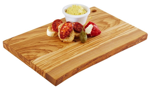 Servierbrett -OLIVE- 30 x 20,5 cm, H: 2 cm Holz (Olivenbaum) (Jedes Teil ist ein Unikat. Größe, Form, Farbe und Maserung kann