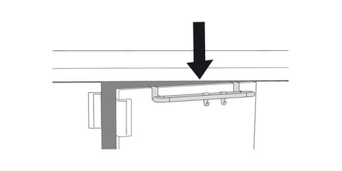Doppelreihige Aufhängeleiste OCTOPUS 45 cm, 2 Haken