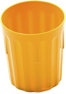 Roltex Trinkbecher mit Rillen und 220 ml Füllvermögen, gelb