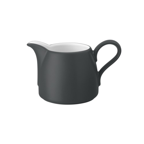 Seltmann Milchkännchen 0,26 l, rund, Form: Coup Fine Dining, Dekor: 57273 anthrazit, hohe Kantenschlagfestigkeit, Made in Germany