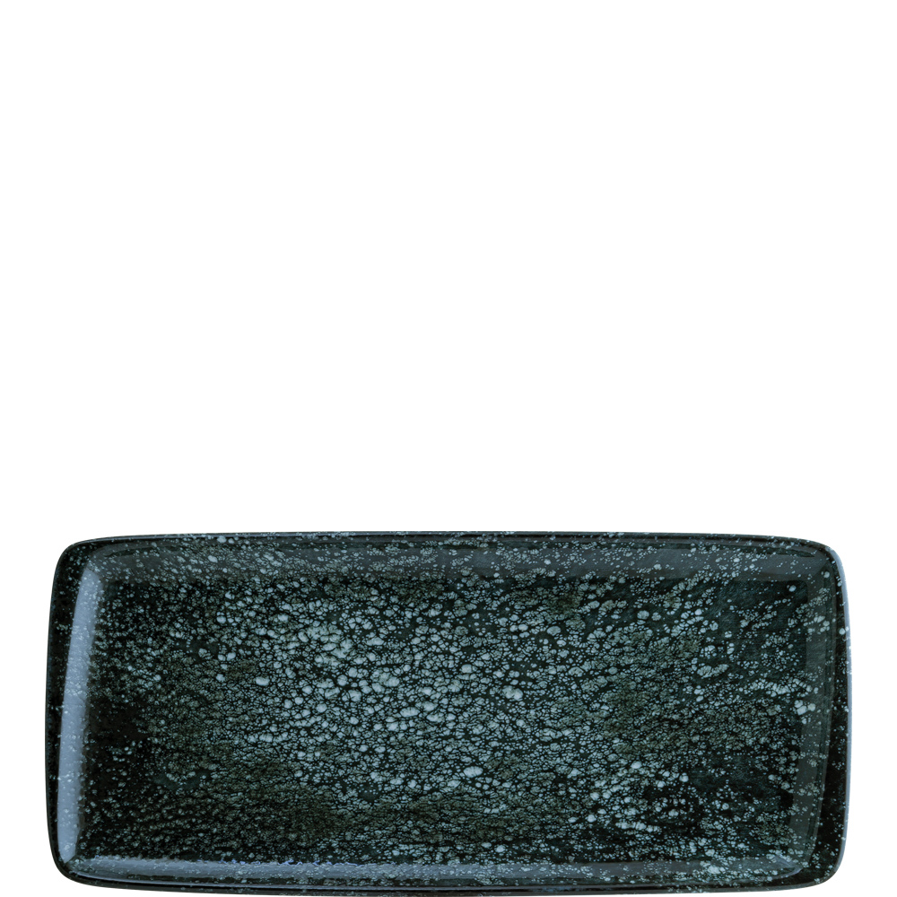 Bonna Cosmos Black Moove Platte 34x16cm, Envisio Digitaldruck, schwarz, Porzellan