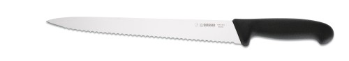 Aufschnittmesser 28 cm, Wellenschliff, schwarz Giesser - Made in Germany