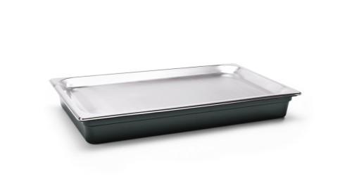 GN Kühlschale. ohne Deckel, GN 1/1, Polycarbonat. mit Kühlakku und GN 1/1 Tablett.