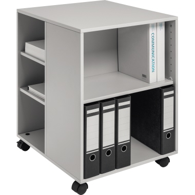 DURABLE Ablagewagen 74/59 offen 52,8 x 74,8 x 59,2 cm (B x H x T) 25kg Holz/Stahl grau