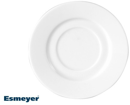 Untertasse zu Milchkaffee ISTA, Durchm. 16 cm, von caterado. Aus weißem Porzellan.Made in Europe. Höhe 1,5 cm.