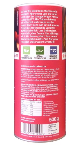 Neumärker's Gourmet Crêpes Karton (12x 0,5 kg) Profi-Backmischung für Crêpes | 12 Dosen à 500 g im Umkarton