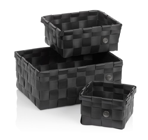 Kela Korb-Set Neo aus Polypropylen (PP), schwarz