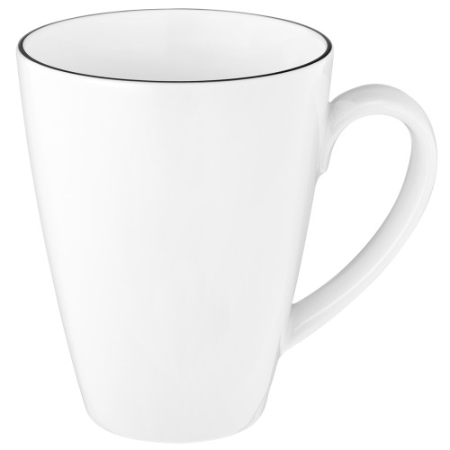 Seltmann Becher mit Henkel Tambel 0,35 l, rund, Form: Lido, Dekor: 10826 Black Line, hohe Kantenschlagfestigkeit, Made in Germany