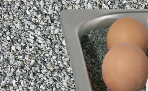 Wärmesand für Chafing Dishes, deutscher Granitsplitt mit feiner Körnung, hohe Wärmekapazität, kein Ankleben wie bei Thermosalz,