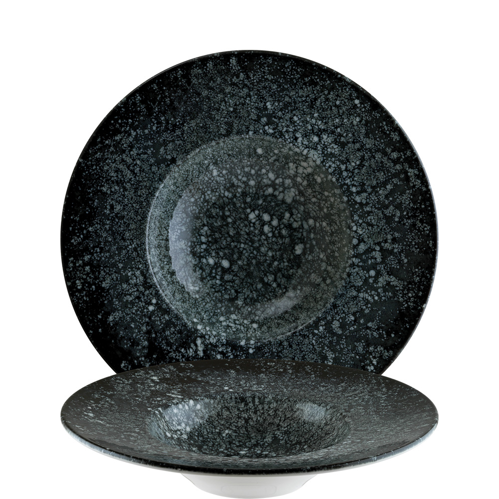 Bonna Cosmos Black Banquet Pastateller 28cm, Envisio Digitaldruck, schwarz, Porzellan