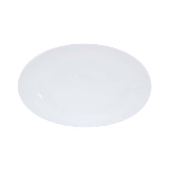 Platte oval coup 32 cm - Form: Simply Coup -, weiss - aus Porzellan. Hersteller: Eschenbach., "Made in Germany".