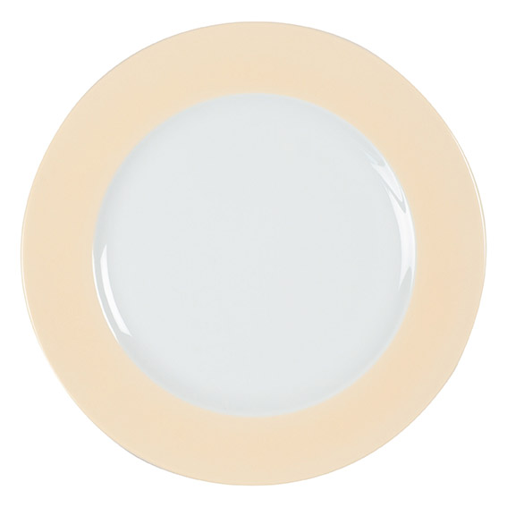 Teller flach 31,5 cm - Form: Table Selection -, Dekor 68568 beige - aus Porzellan. Hersteller:, Eschenbach. "Made in Germany".