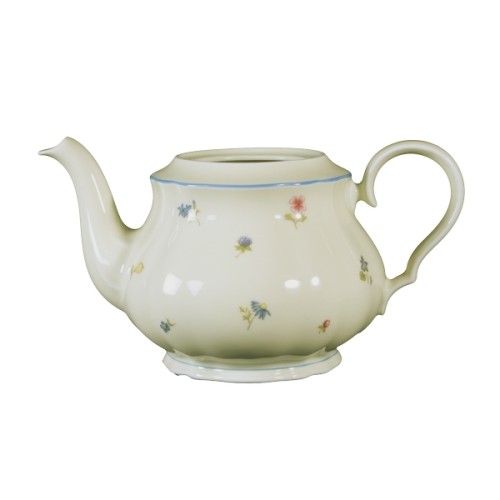 Seltmann Unterteil zur Teekanne 6 Personen, Form: Marieluise, Glasur: elfenbein, Dekor: 30308 Streublume
