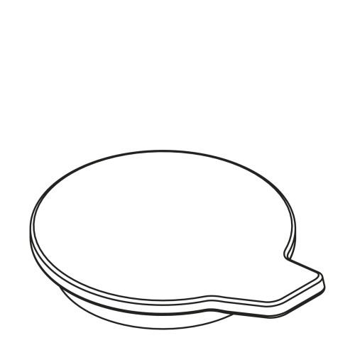 Collar Deckel für 426, Teekanne schwarz, Maße: 85 x 85 x 100 mm