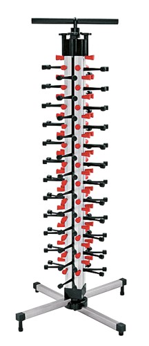 Tellerstapelsystem. Tellerstapelsystem für 48 Teller. Aluminium/Stahl/ABS/Polypropylen.