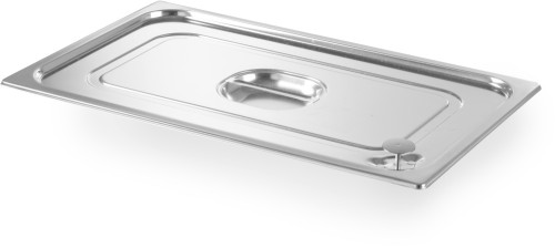 Gastronorm-Deckel dichtschließend, GN 1/2, 265 x 325 mm, Edelstahl mit Silikonrand für luftdichten Verschluß