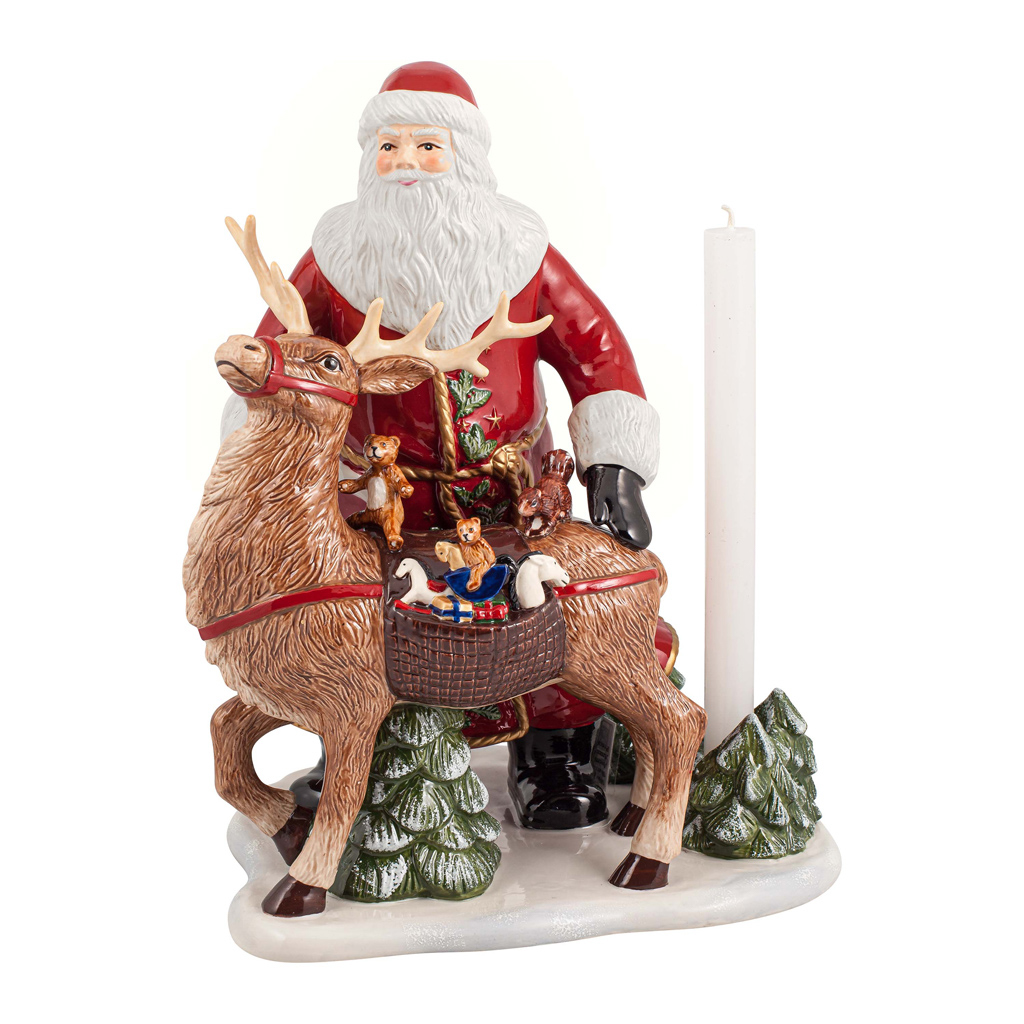 Villeroy und Boch Santa mit Hirsch - Maße: 30 x 23,5 x 35 cm / Ser.: Christmas Toys Memory