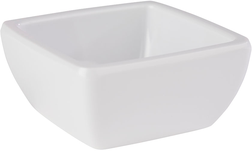 Schale -PURE- 6,5 x 6,5 cm, H: 3 cm Melamin, weiß, 0,05 Liter spülmaschinengeeignet stapelbar nicht mikrowellengeeignet keine