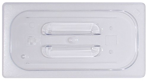 GN-Auflagedeckel aus Polycarbonat, mit Griffmulden, passend auf Polycarbonat-GN-Behälter Serie 8200, aber auch auf