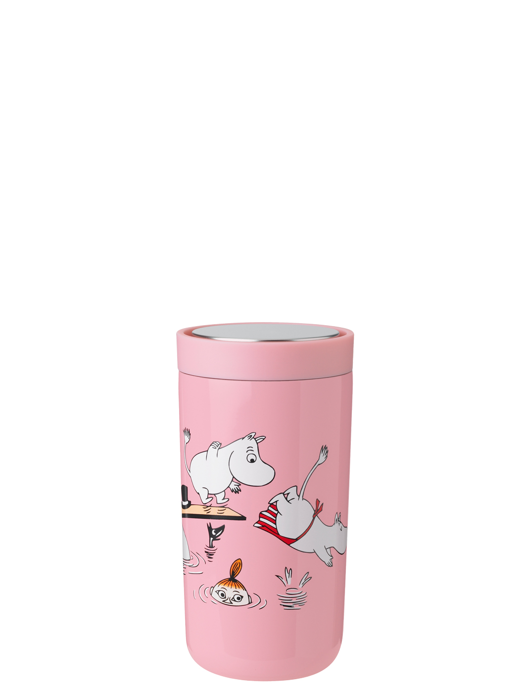 To Go Click to go Becher 0.2 l. Moomin swim - Maße: 7,2 x 7,2 x 14 cm - von Stelton