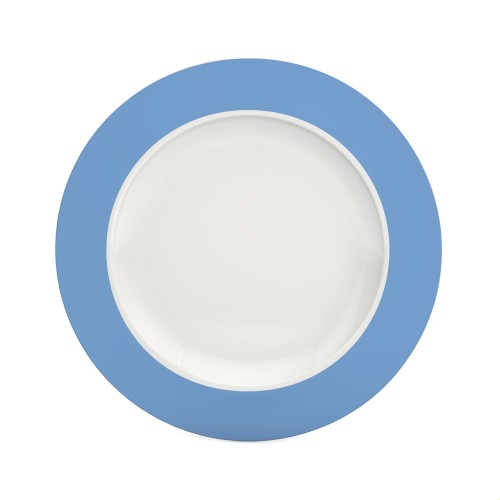 Ornamin Teller flach 1203, Ø22cm Rand hellblau