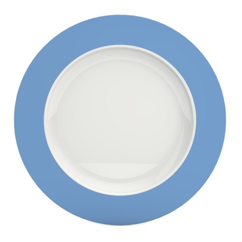 Ornamin Teller flach 1204, Ø27cm Rand hellblau