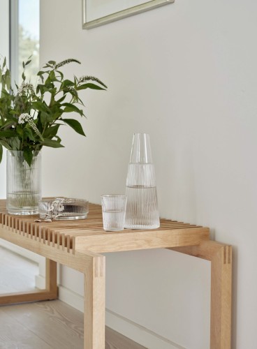 Pilastro Karaffe mit Glas 1 l. clear, Maße: 105 x 105 x 270 mm