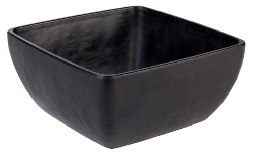 Schale -SLATE- 19 x 19 cm, H: 9 cm Melamin, schwarz, Schieferlook 1,5 Liter spülmaschinengeeignet stapelbar nicht