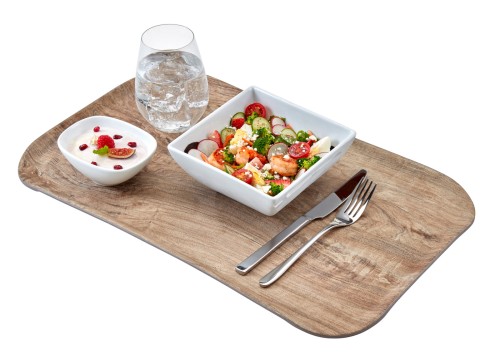 Versa Century Polyester Holzoptik Tablett 32,5 x 53 cm Oliv hell von Cambro