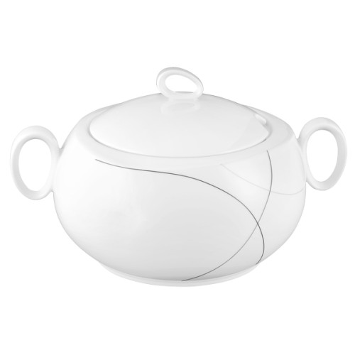 Seltmann Schüssel mit Deckel 2,8 l, Form: Trio, Dekor: 71381 Highline