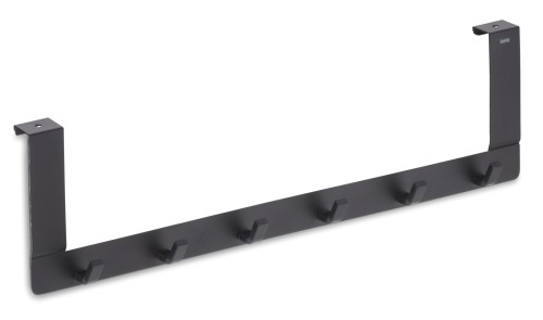 Türgarderobe 6 Haken Colgar Metall schwarz 46,0x13,0x2,5 cm von Kela