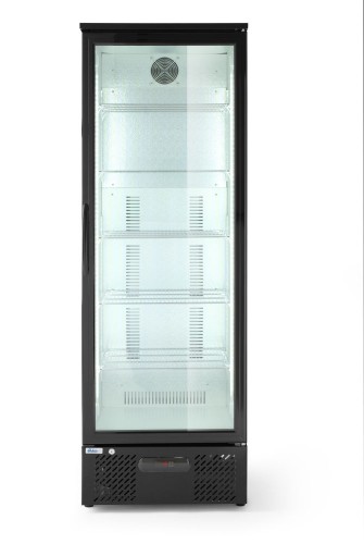 Bar Kühlschrank eintürig 293 L. Pulverbeschichtetes Gehäuse, Aluminiumkammer, verschließbare Kunststofftüre