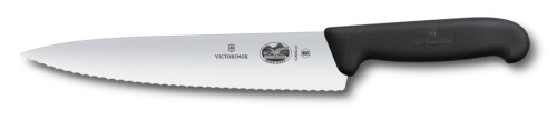 Victorinox Tranchiermesser Wellenschliff, Fibrox, 19 cm