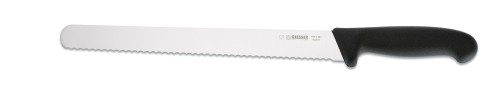 Aufschnittmesser 28 cm, Wellenschliff, schwarz Giesser - Made in Germany