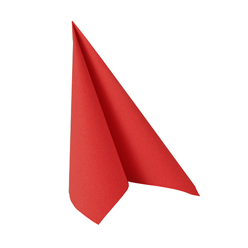 50 Servietten "ROYAL Collection" 1/4-Falz 25 cm x 25 cm rot von PAPSTAR