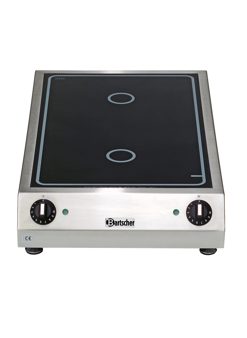Bartscher Elektro-Kocher 2K6000 GLH | MaterialKochfläche: SCHOTT CERAN® | Maße: 40 x 65,5 x 12,0cm. Gewicht: 13,8 kg