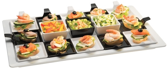 GN 1/1 Tablett -FRAMES- 53 x 32,5 cm, H: 2 cm Edelstahl 18/10 spülmaschinengeeignet