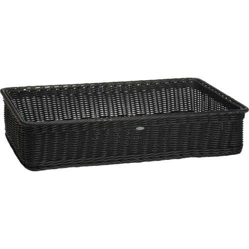 Westmark Korb rechteckig mit Metallrahmen, 60 x 40 x 13 cm, schwarz