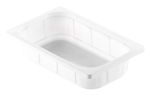 Duni PP-Schale 1/4 GN 265 x 161 x 60 mm Weiß ungeteilt, 200 Stk/Krt (1 x 200 Stk)