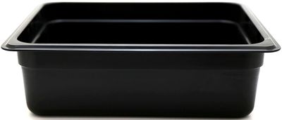 Roltex Speisecontainer GN 1/2 mit 100 mm Höhe aus Polypropylen, schwarz