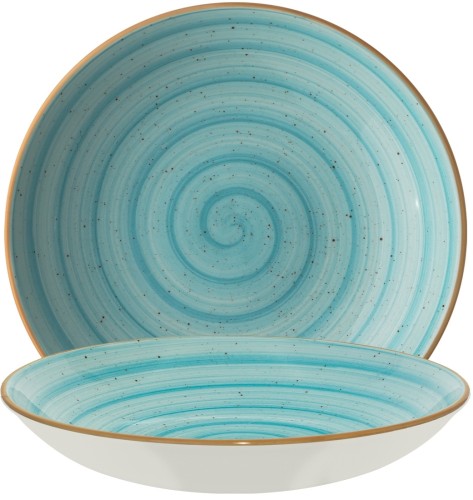 Aura Aqua Bloom Teller tief 23cm * - Bonna Premium Porcelain