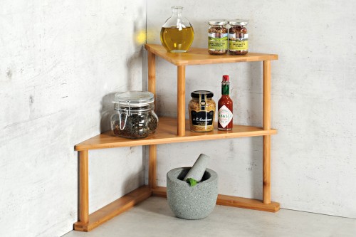 Kesper Küchen-Eck-Regal, Bambus, FSC