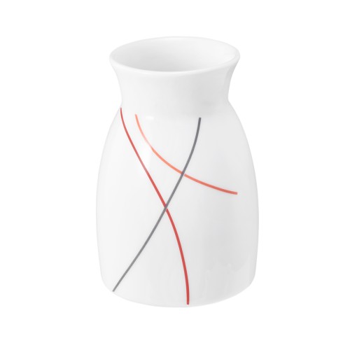 Seltmann Vase, rund, Form: Community, Dekor: 57402 Red Line, hohe Kantenschlagfestigkeit, Made in Germany