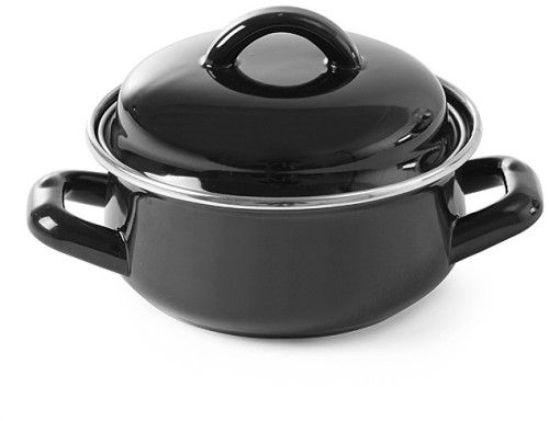 HENDI Suppen-/Sossentöpfchen - mit Deckel - 0,6 Liter Ø135x(H)60 mm